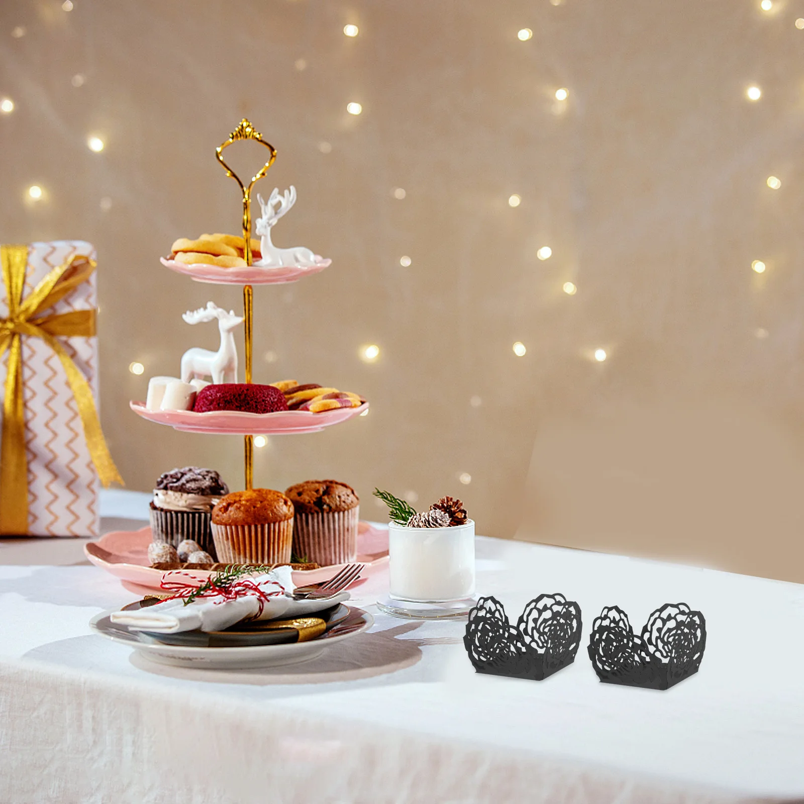 

Hollow Cup Chocolate Paper Cups Baking Wrapping Mini Cupcake Liners Black Candy for