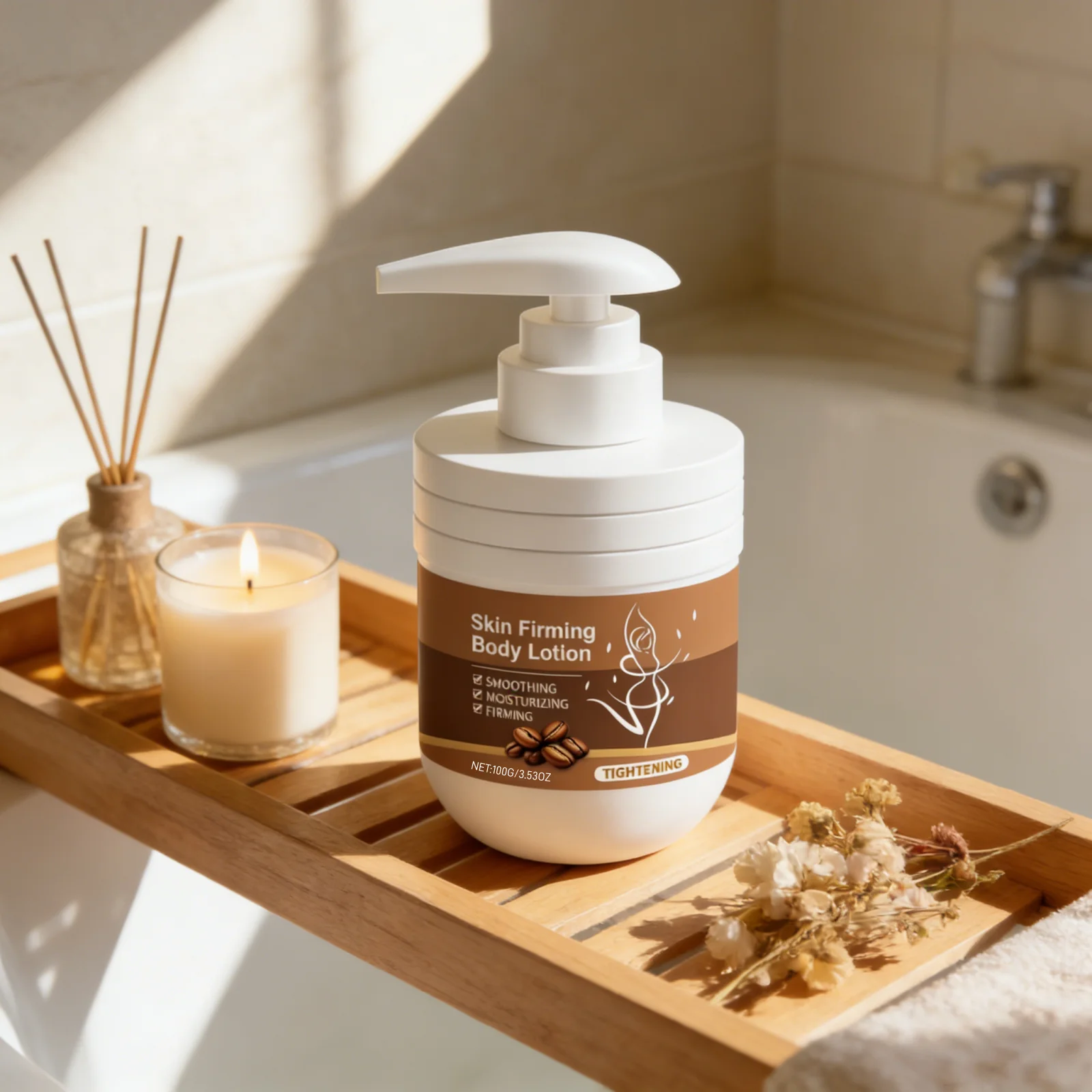Coffee Extract Skin Firming Body Lotion Anti Sagging Softening Improve Skin Texture Nourishing Daily Body Care Moisturizer 100g