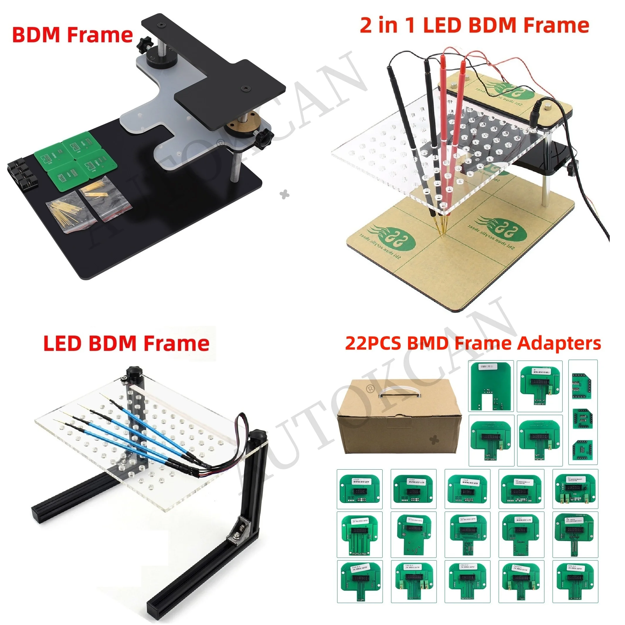 LED BDM FRAME 2 in 1 BDM Frame Probe Adapters ECU Programmer For K-ESS KT-AG FGT-ECH V54 ECU Progammer Chip Tuning Tool