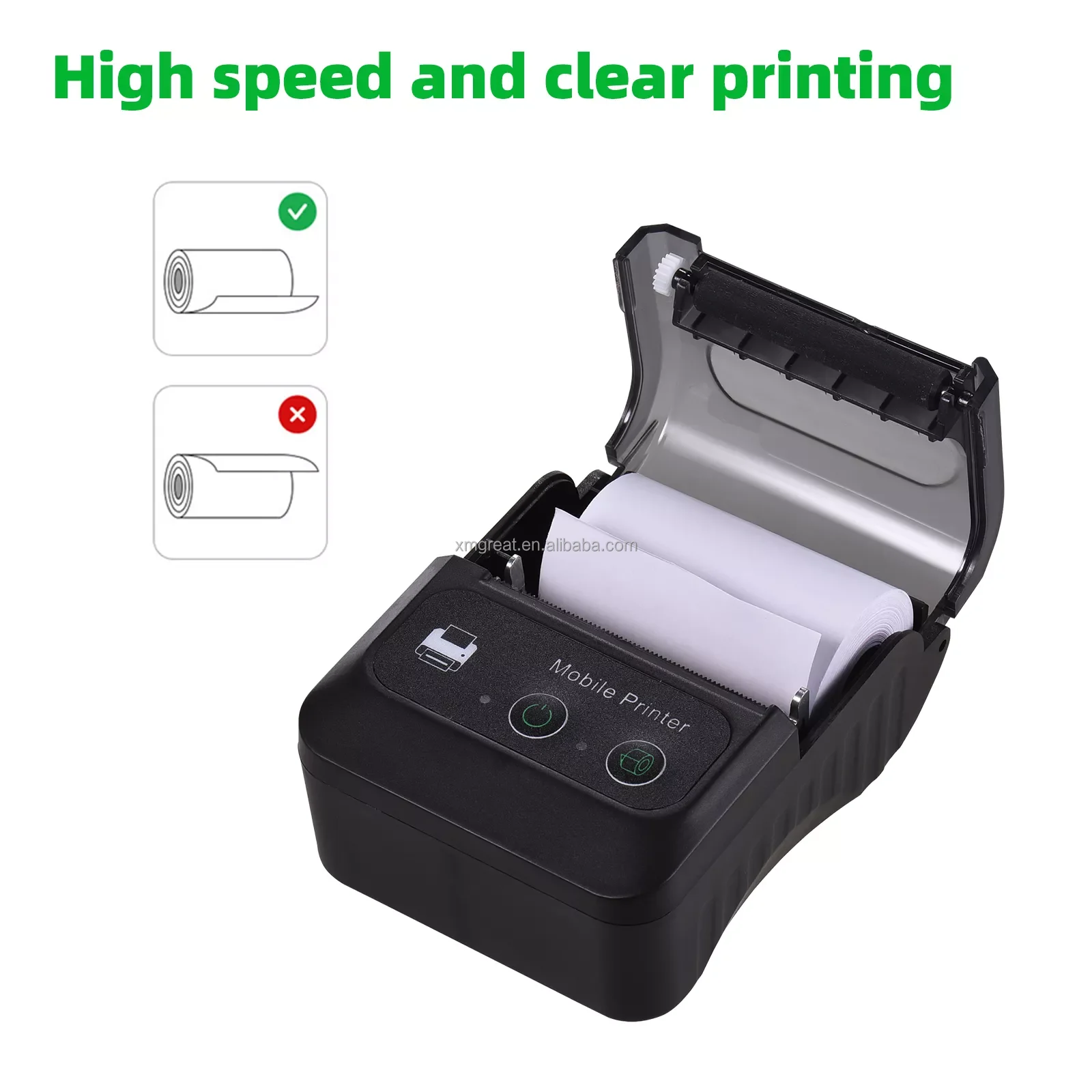 High Speed and Good Printing Quality Mini Portable Barcode and QR Code Blue Tooth Thermal Printer