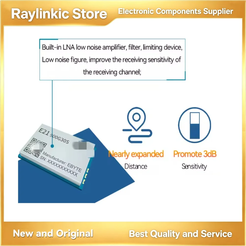EBYTE E21‑400G30S/E21‑900G30S 400/900MHz SMD Wireless Module, Built‑in LNA, 30dBm, Ultra‑low Power, 5km Communication Range