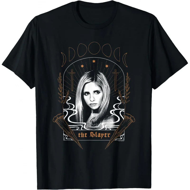 

0423 Buffy The Vampire Slayer Gift t shirt 100% cotton printed Tee Crew Neck Short Sleeve Graphic clothes All size tops S-6XL
