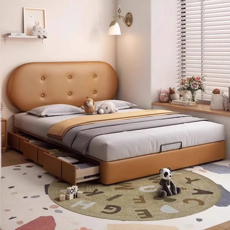 

Коричневый дизайн, ящик для детской кровати, минималистичный уникальный современный гибкий ящик для хранения детской кровати, деревянная подсветка, мебель Cabane Enfant для дома