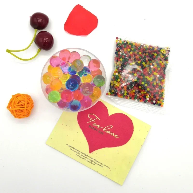 Hot Sale 10000PCS/lot Water Beads Pearl Shaped Crystal Soil Water Beads Mud Grow Magic Jelly Balls Wedding Home Decor Hydrogel