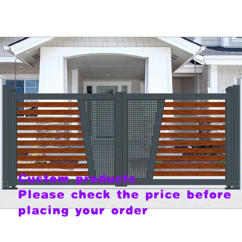 custom.Foshan Factory Supply Aluminum Gate Aluminum Alloy/manual Translation Double-opening Courtyard Door