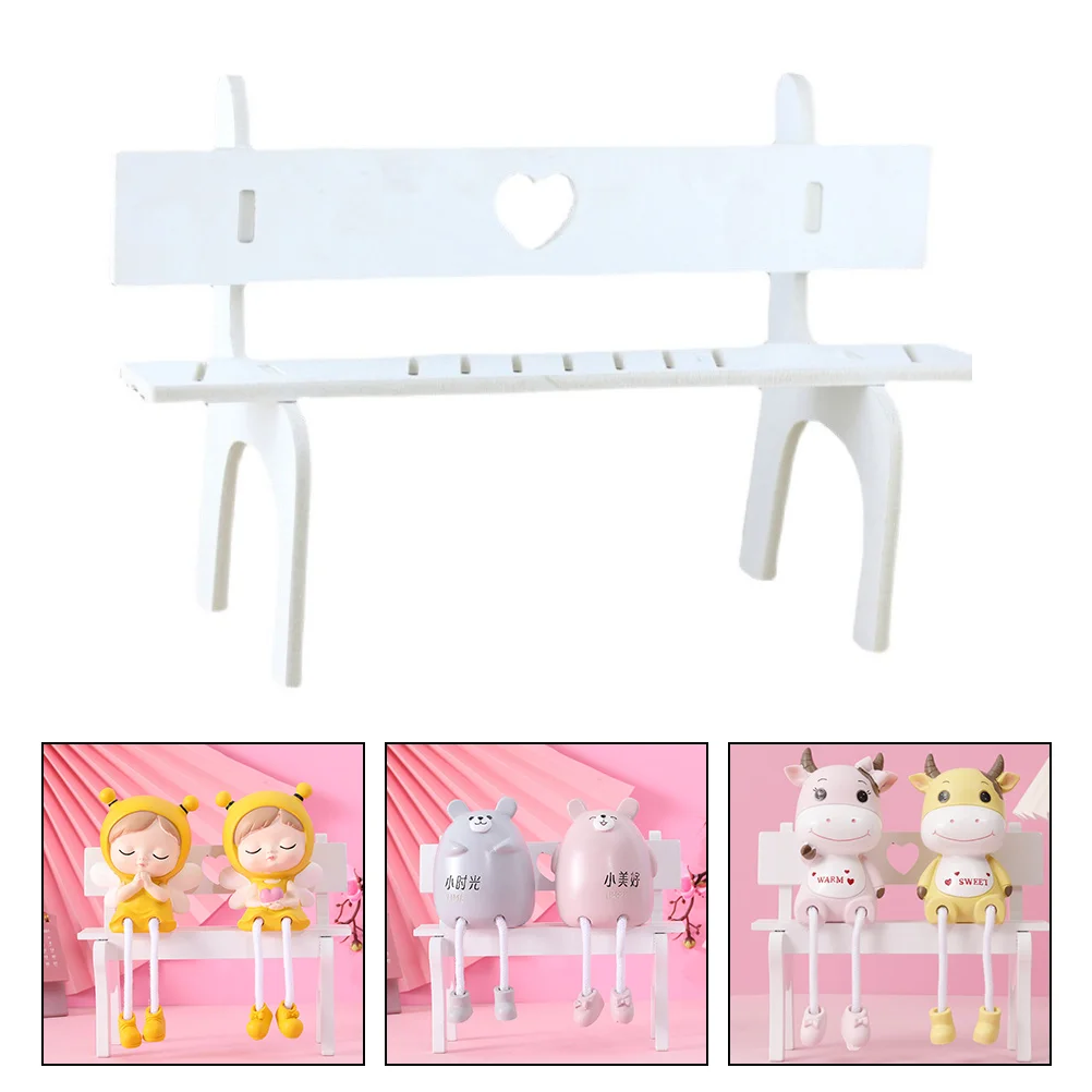 

Hanging Legs Bench Stool for Long Dangling Decoration Chairs Rack White Display