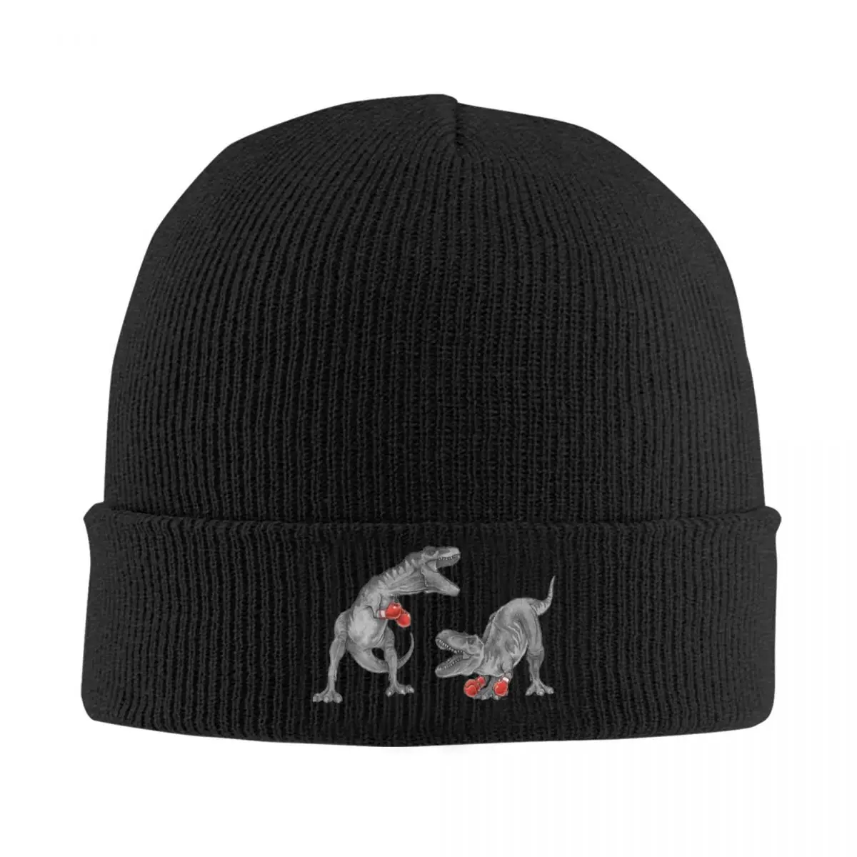 T-REX BOXING Classic Racerback Skullies Beanies Caps Winter Warm Knitting Hat Bonnet Outdoor Ski Cap