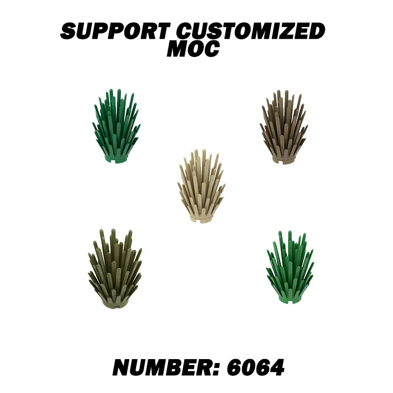 

Moc Plant Колючая Bush 2x2x4 Строительные блоки 6064 Садовая трава DIY Кирпичи, совместимые с цветочными деревьями Детали джунглей Игрушки 50 г
