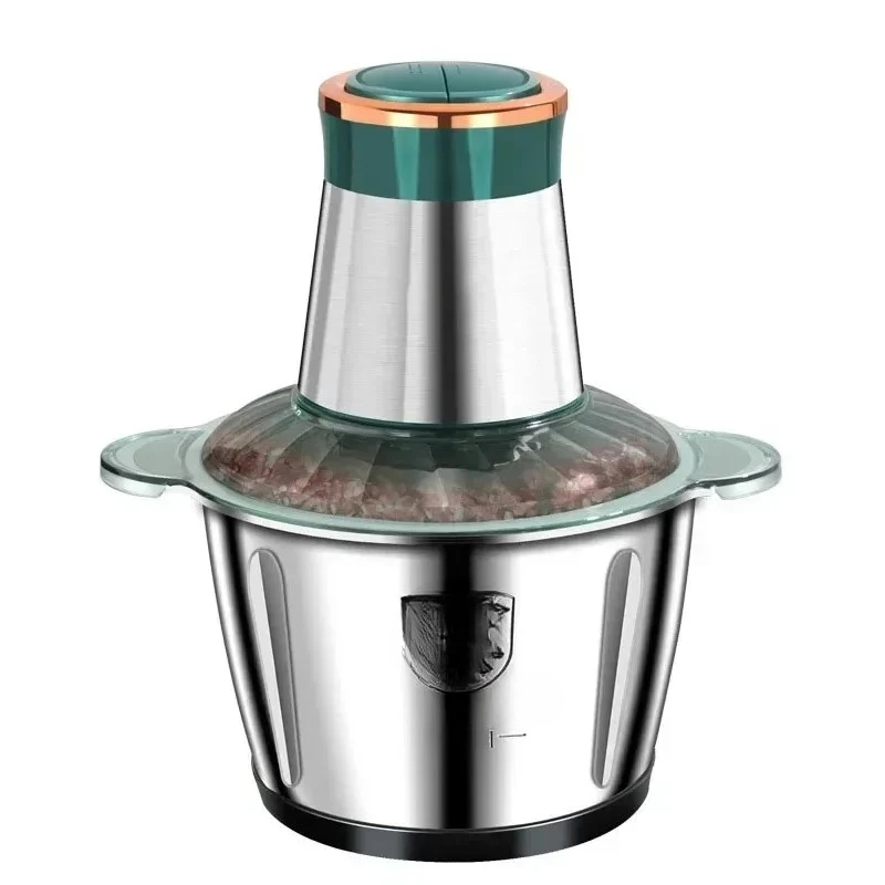 Kitchen household electric meat grinder stainless steel stuffing minced vegetables minced meat mincer small garlic chili cooker