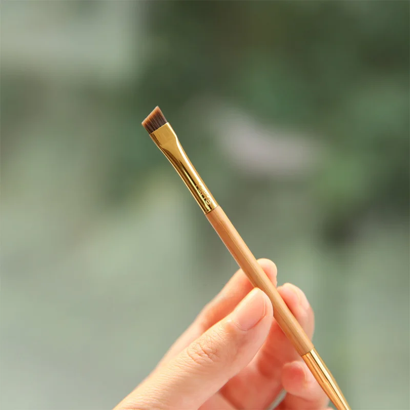 Brand Bamboo Double Angled Eyebrow Brush Eyelash Comb Eye Detail Makeup Brushes Eyelash EyeBrow Beauty Tool