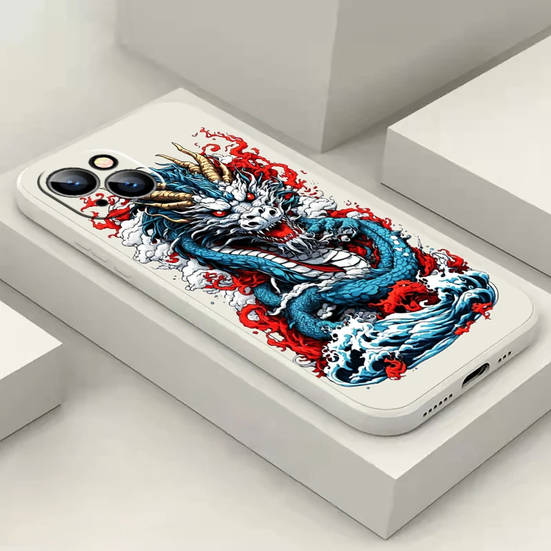 Chinese Divine Dragon For iPhone 15 14 13 12 11 Pro Max 6 6S 7 8 Plus 13 12 Mini X XR XS Max Phone Case Coque