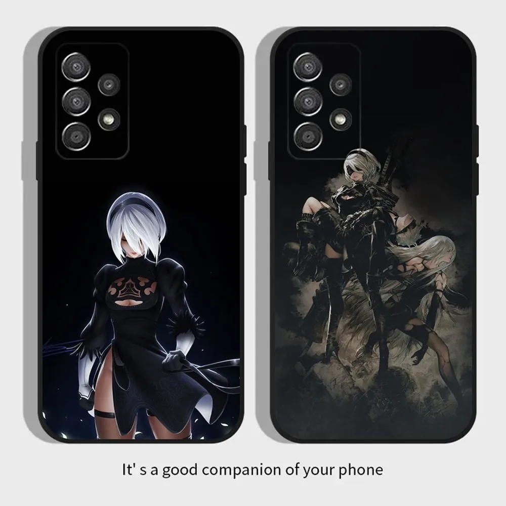 2B N-NieR A-Automata Phone Case For Samsung Galaxy A13,A21s,A22,A31,A32,A52,A53,A71,A80,A91 Soft Black Cover