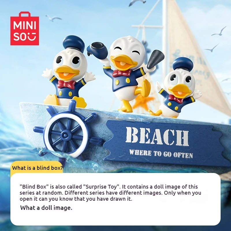 Miniso Mystery Box Disney Donald Ente Abdeckung Modell Blind Box Puppe Ornament Desktop 90 Jubiläum Anime Figuren Geburtstags geschenk Spielzeug