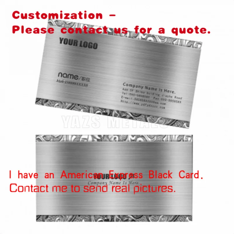 

custom.Custom Metal Business Card Name ID VIP Cards
