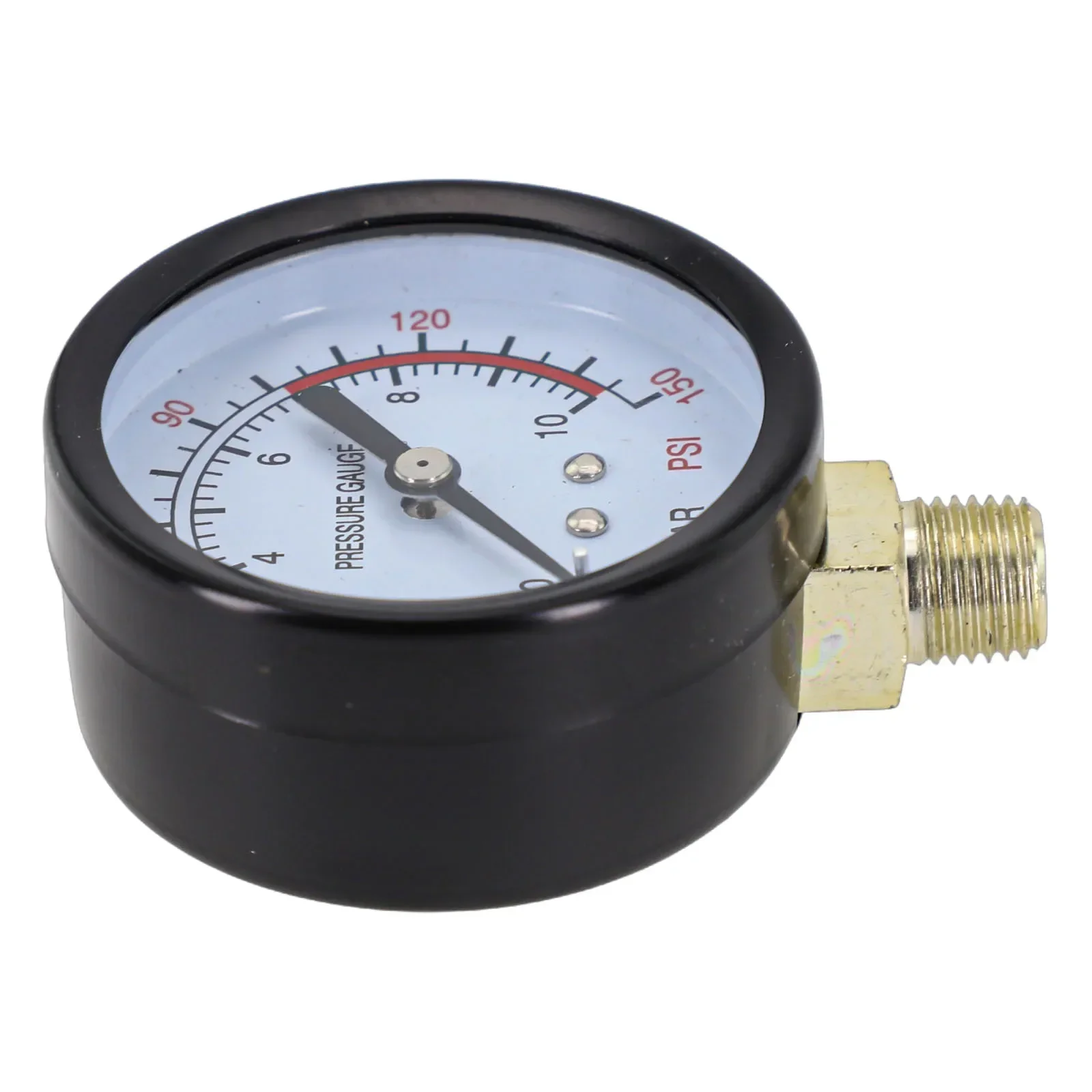 Air Compressor Monitoring Air Compressor Gauge 0-1.6Mpa Gauge Black+Gold Color G1/4 Thread Plastic/Copper Material