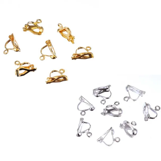 20 sztuk 10*13mm wysokiej jakości złoty kolor srebrzysty nowe klipsy do uszu bez przekłuwania DIY kolczyki biżuteria akcesoria hurtownia gorąca sprzedaż