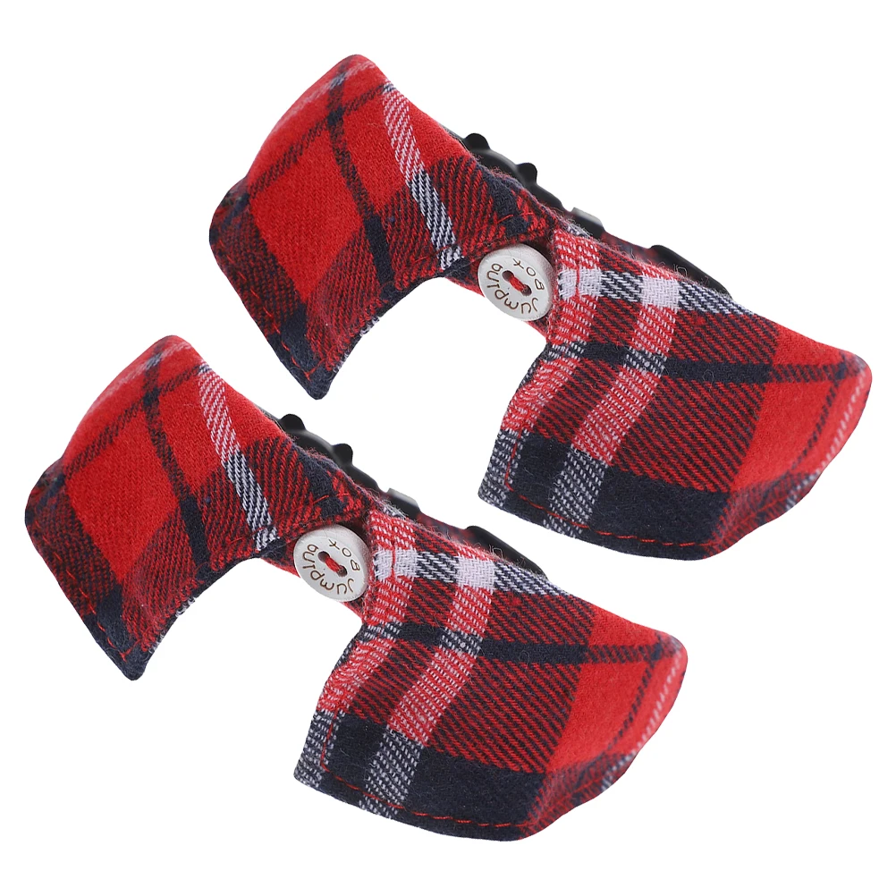 

2Pcs Plaid Cat Collar with Bell Adjustable Comfortable Cloth Material Pet Neck Collar for Cats Small Dogs Festive Party Wedding