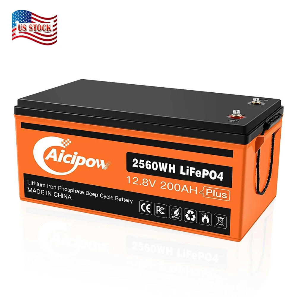 

Aicipow US Stock Lifepo4 Deep Cycle Battery Pack 12V 200AH PLUS For Solar Energy System