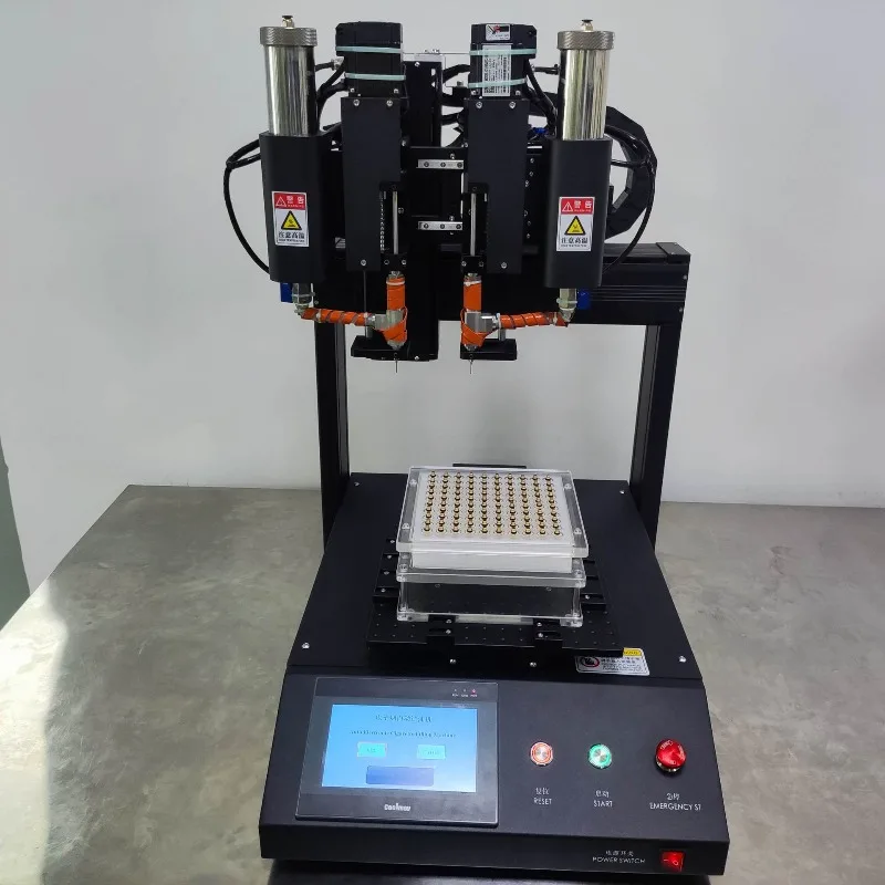 High precision double head oil  machine, atomizer automatic oil  machine