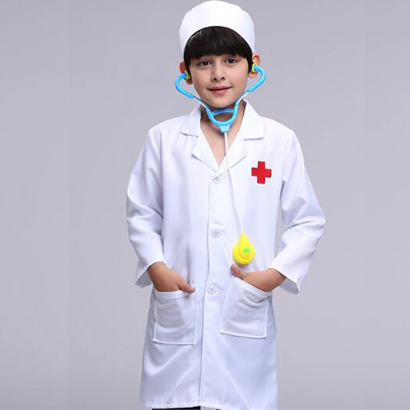 Vêtements de cosplay pour enfants, uniformes de médecin et d'infirmière, olympiques d'Halloween pour tout-petits, vêtements de fête pour garçons et filles