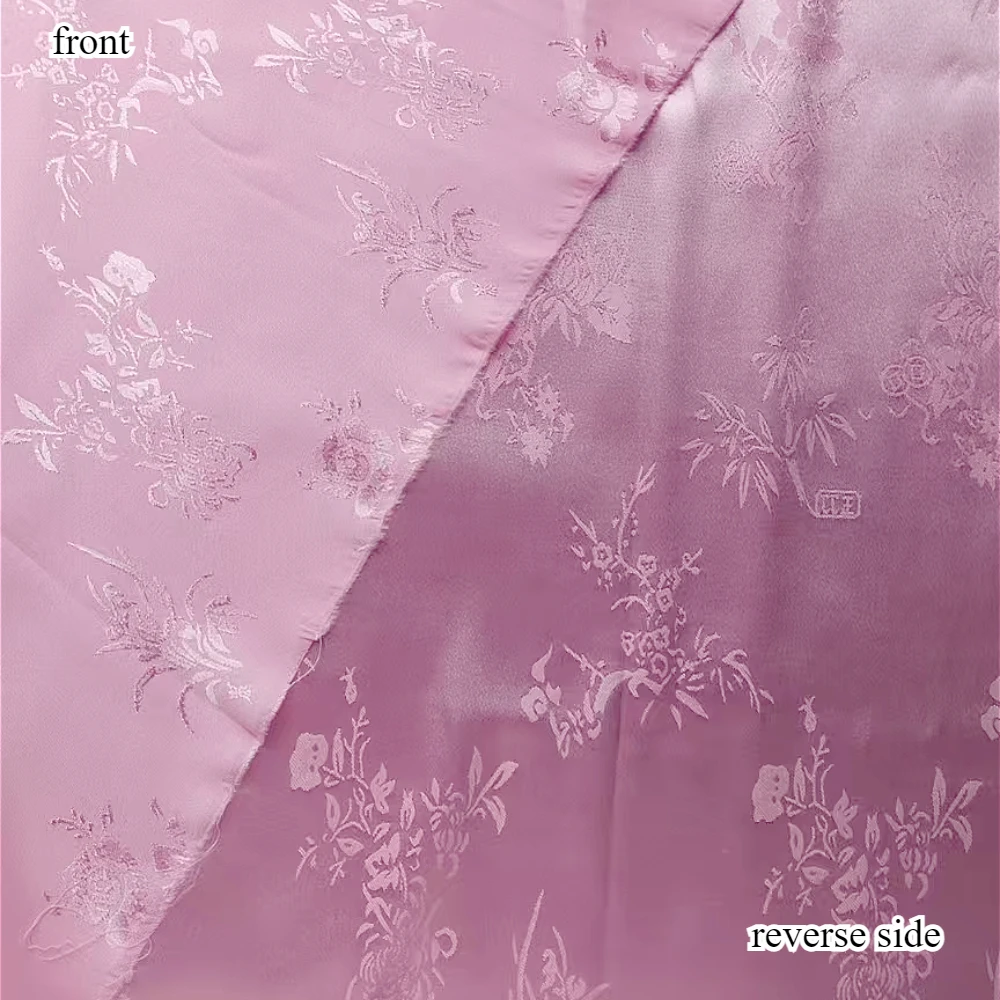 New Beautiful Classical Jacquard Satin Jacquard Silk Fashion Fabric Hanfu Fabric Chinese Style Fabric by 118.11*47.24inches