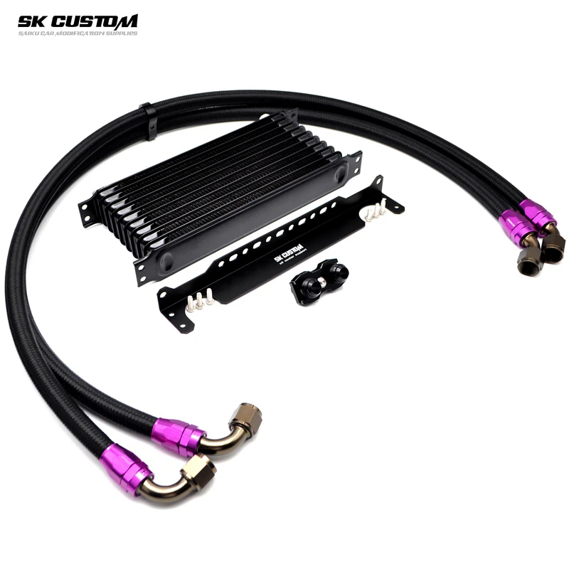 SK CUSTOM Engine Oil Cooling kit For BMW E36 E46 E82 E9X 135 335 E46 M3 E90 E92 Oil Radiator kit Modification Oil Cooler Adapter