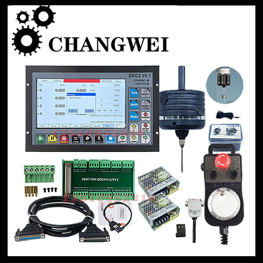 Ddcsv3.1 Upgrade Ddcsv4.1 3-axis Cnc Offline Controller + 3d Edge Finder + For Engraving And Milling Machine With E-stop Mpg