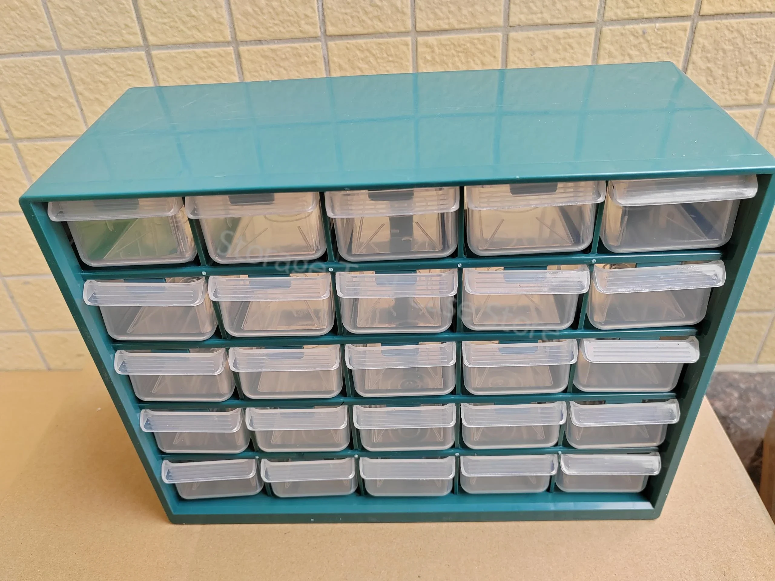 25. Ящик для хранения деталей ящика с сеткой, настенный комбинированный ящик для инструментов, винтовой органайзер, пластиковый ящик для инструментов