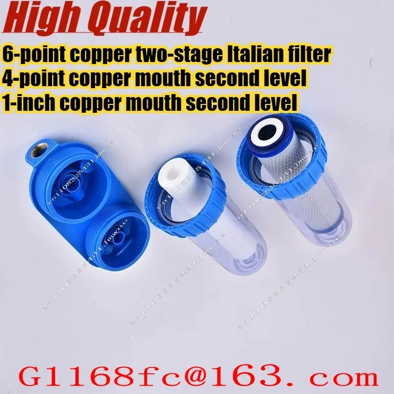 1Set 10inch Two Stage Filter Bottle Washable Filter Element Household Kitchen Tap Water Pipeline Filter Water Purifier