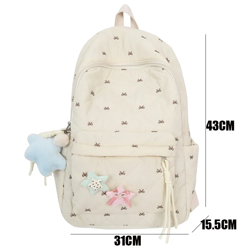 New Fashion Plaid Woollen Women Backpack Student Book Bag Backpacks for Teenage Girls School Bags Laptop Travel Rucksack