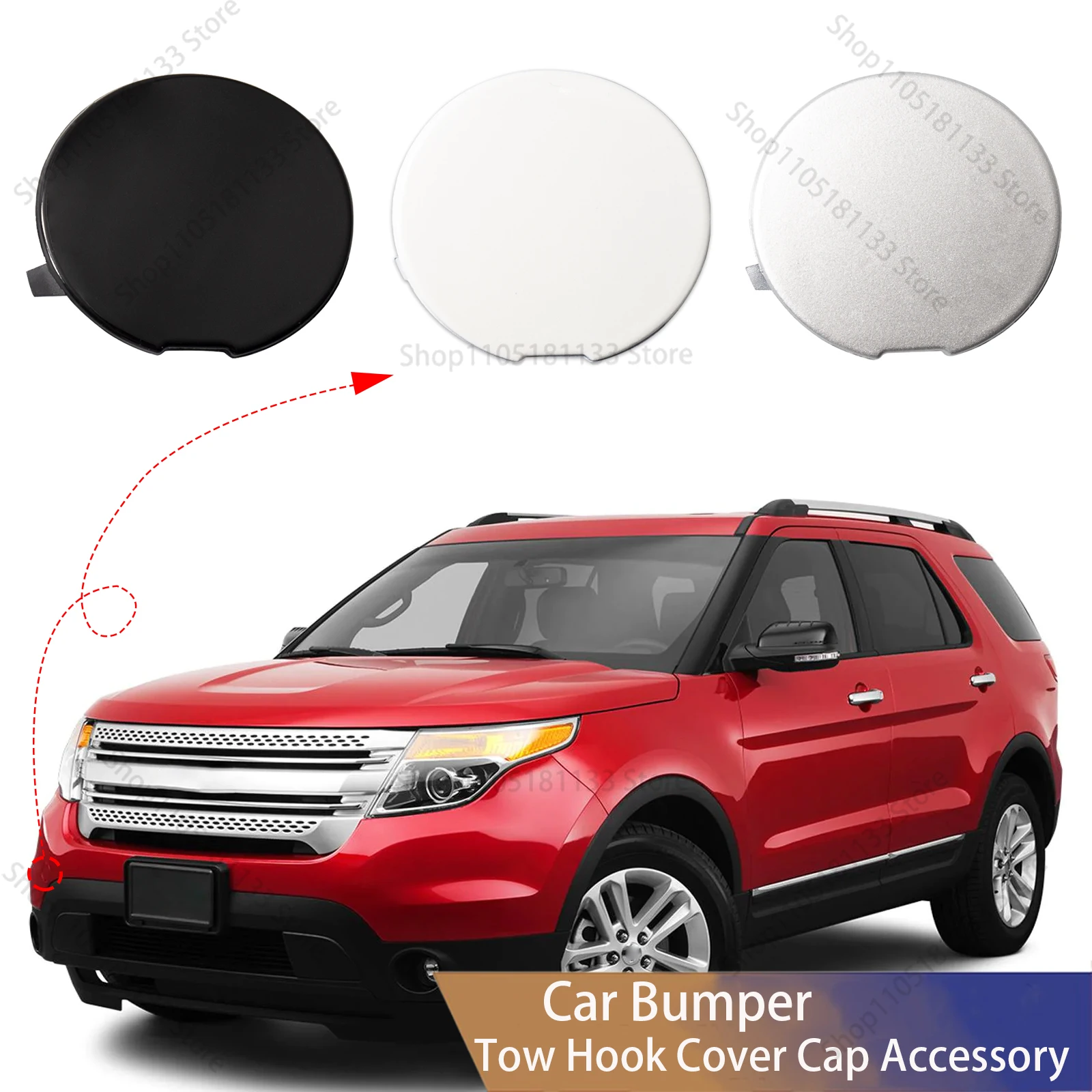 For Ford Explorer 2011-2015 Front Bumper Tow Hook Cover BB5Z17A900A Precision Fit Professional Grade Installation