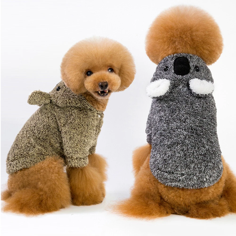 

1pc Pet Dog Clothes Koala Shape Design Warm Durable Costume For Puppy Outdoor Walking Photo Pet Supplies Xxl Black