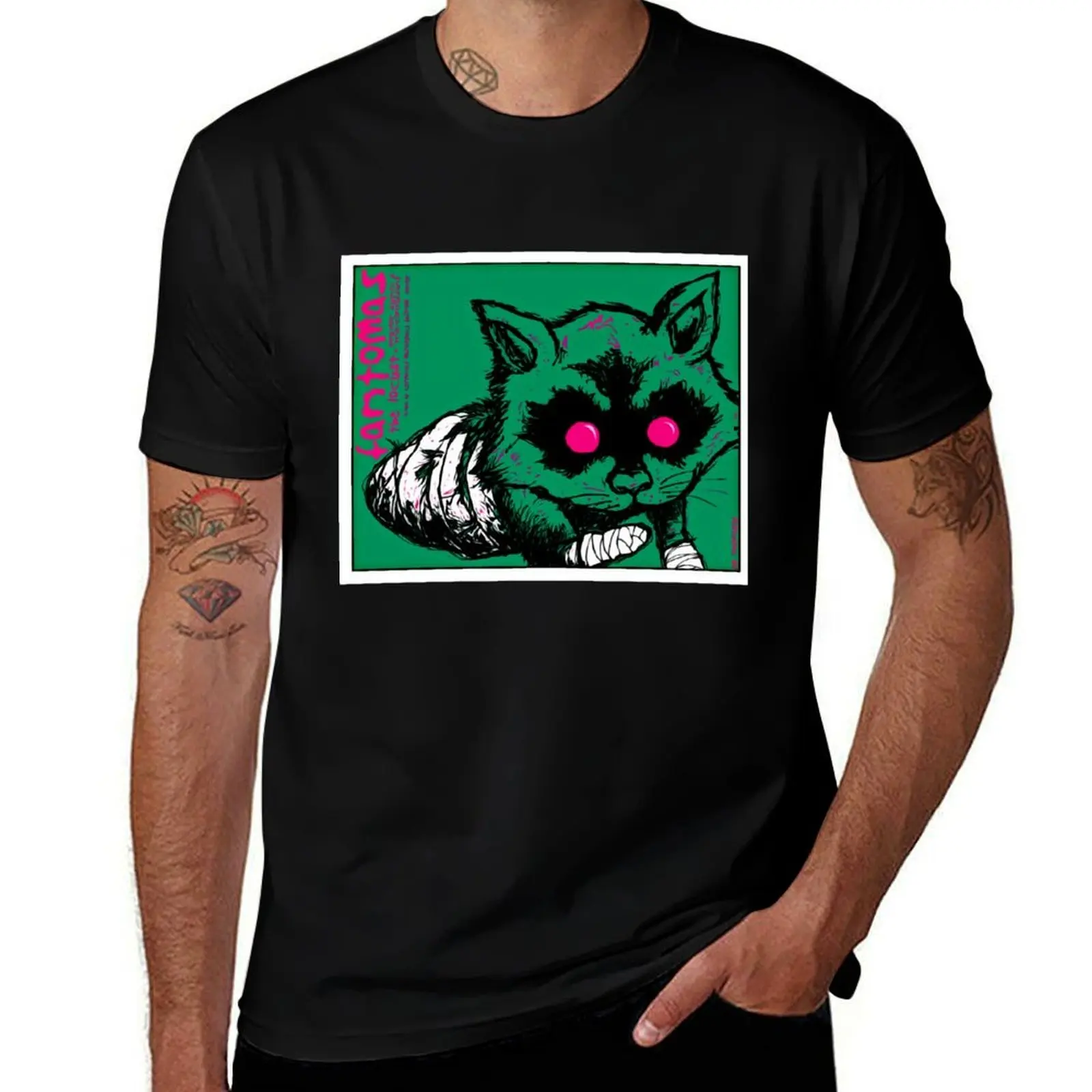 Camiseta FANT?MAS / LOCUST (GIG ART), camisetas gráficas para hombre, camiseta de anime, camiseta lisa para hombre