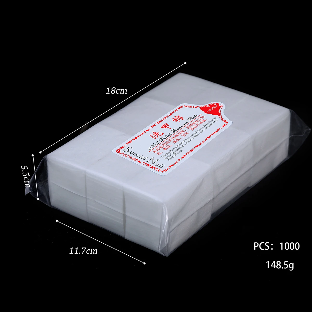 แผ่นเช็ดเล็บมืออาชีพ 1000/630 ชิ้น ผลิตจากผ้าฝ้าย 100% ปราศจากขุย สำหรับเช็ดทำความสะอาดเล็บ กำจัดเจลยาทาเล็บ อุปกรณ์ทำความสะอาดเล็บ