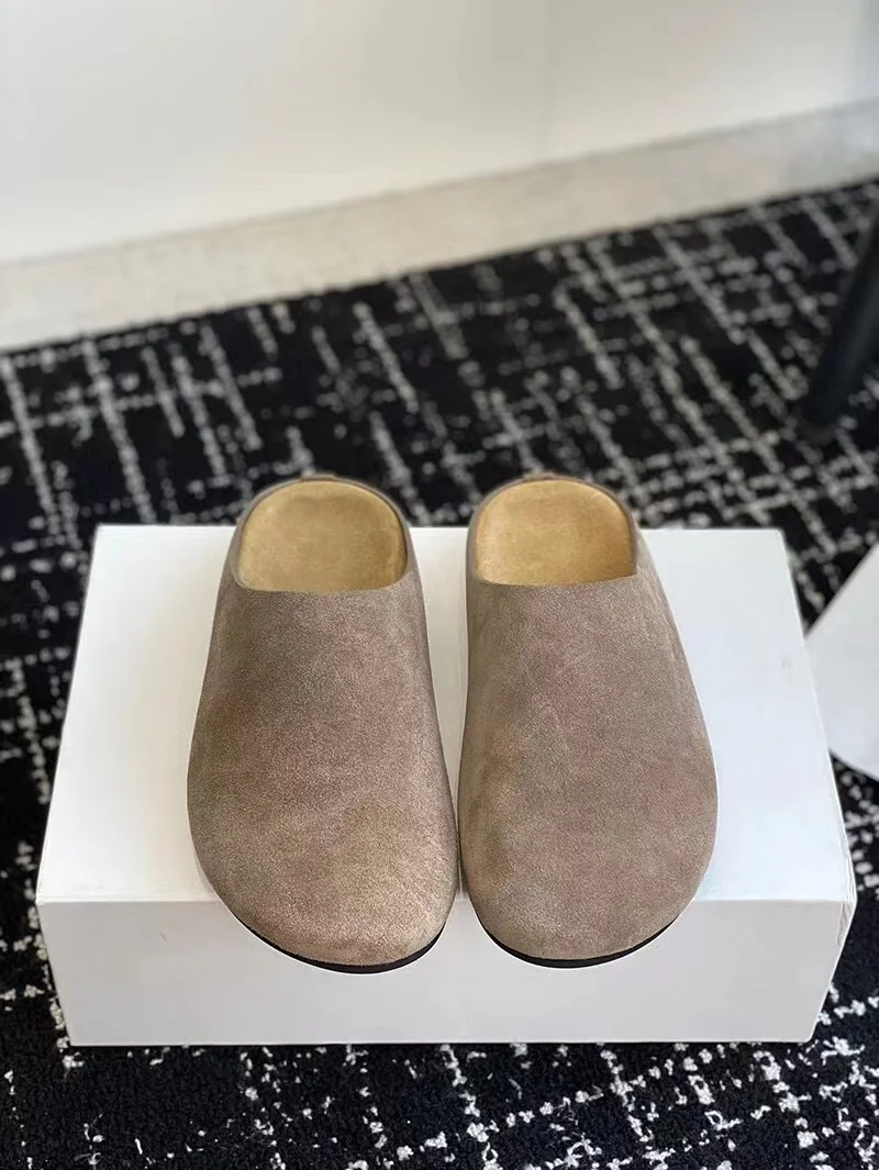 Zapatillas de cuero Birken de alta calidad para mujer, zapatos planos de moda de verano, suela gruesa, sandalias casuales concisas