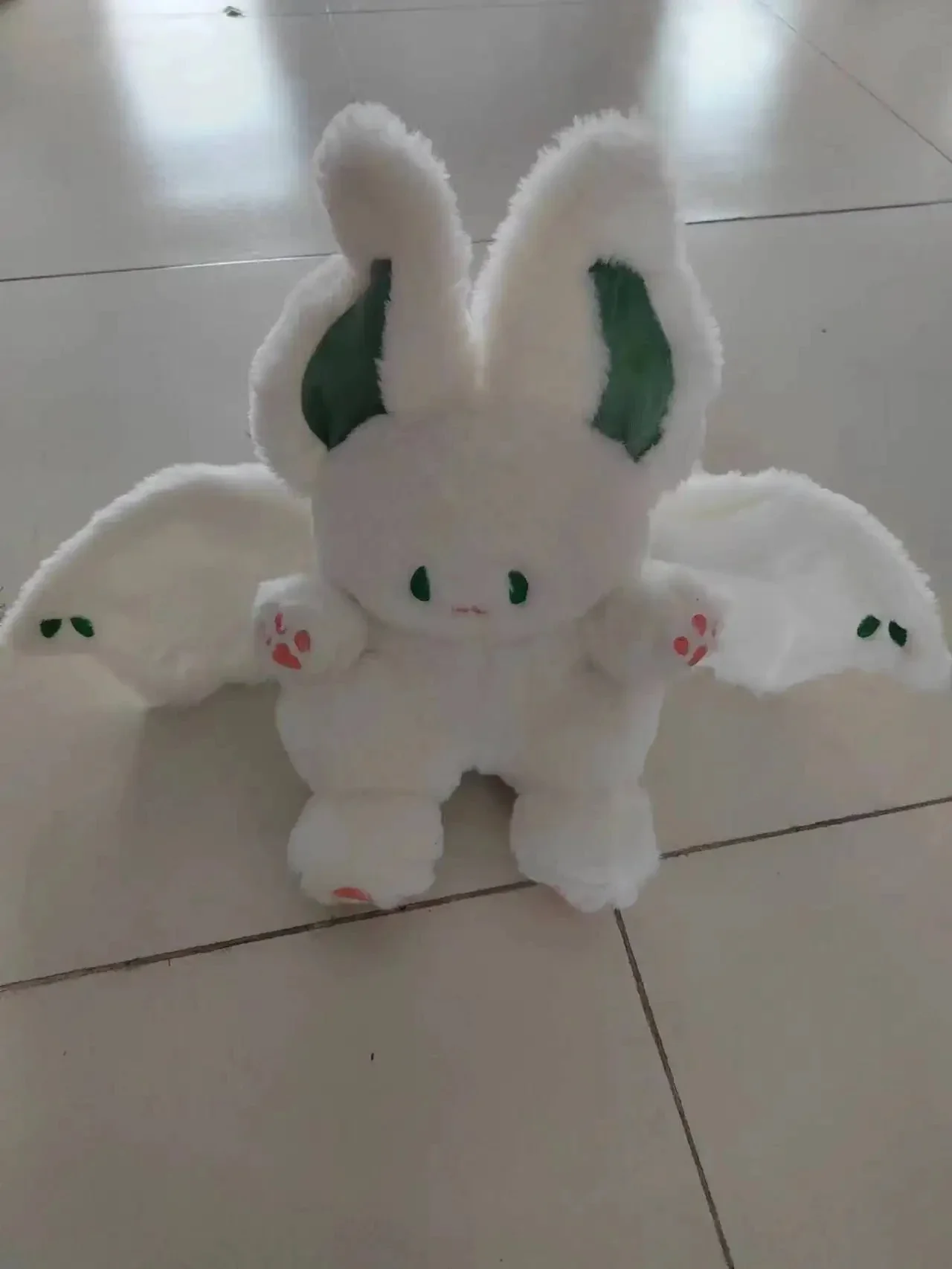 Flying Sky Big Bat Rabbit Plush Toy Kawaii Animal Creative Magical Spirit Rabbit Plush Doll White Bat Soft Stuffed Toys for Kids