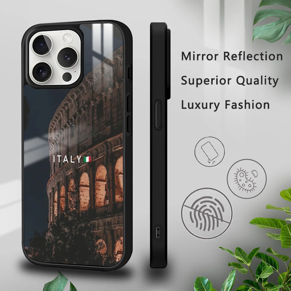 Colosseum R-ROMA Cool Phone Case For iPhone 16 15 14 13 12 11 Pro Xs Max Mini Plus Celulares Hard Funda