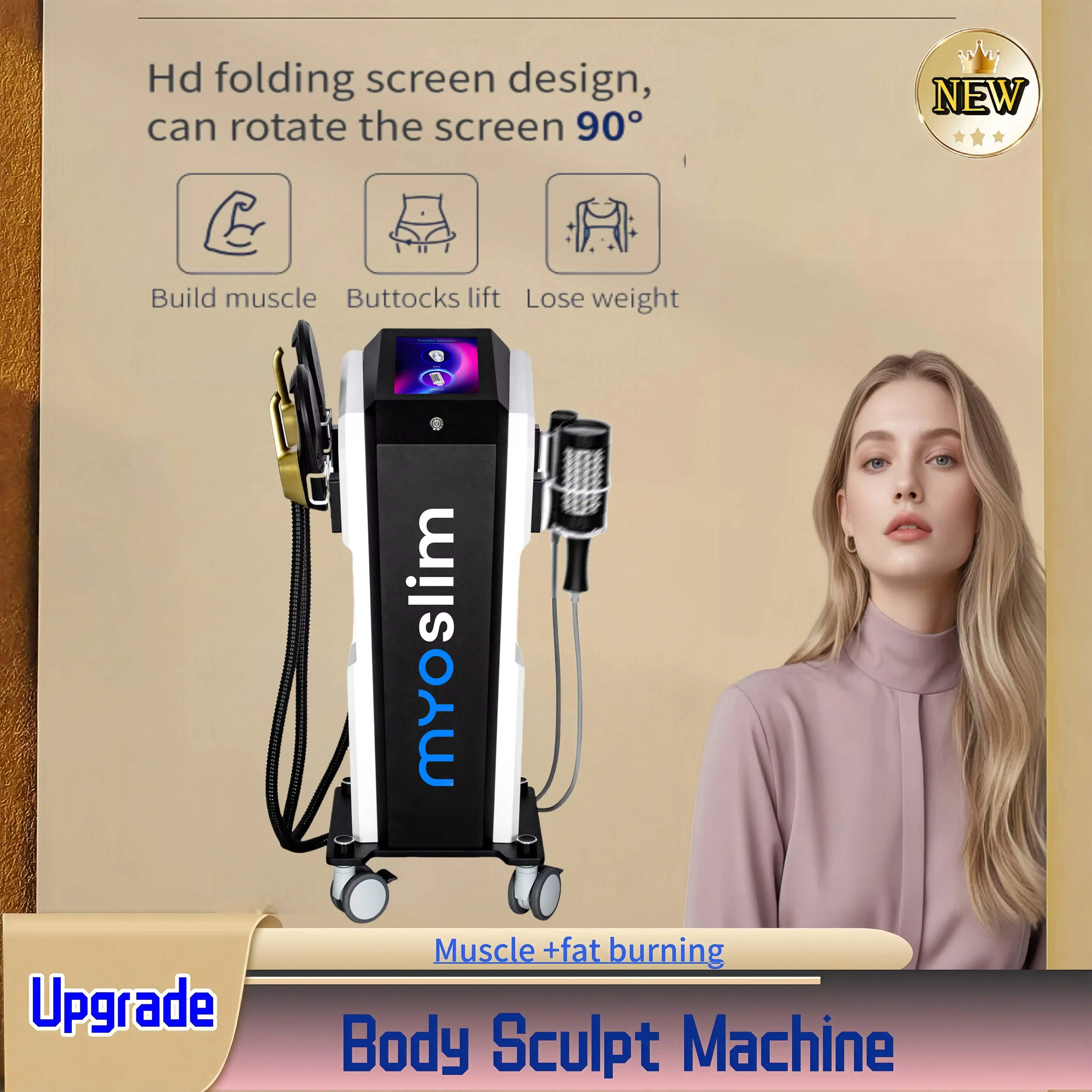 

Nova Professional Myoslim PRO ULTRA Plus Machine Advanced EMS Body Sculpting System for Weight Loss and Muscle Stimulation