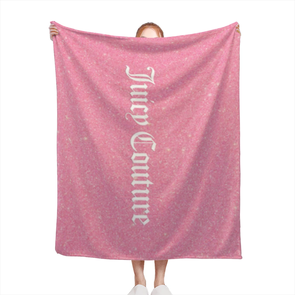 Hot-Sale-Like-Juicy-Couture-Style Blanket Sofa Bedroom Bed Home Office Nap Blanket Car Travel Picnic Blankets Gift