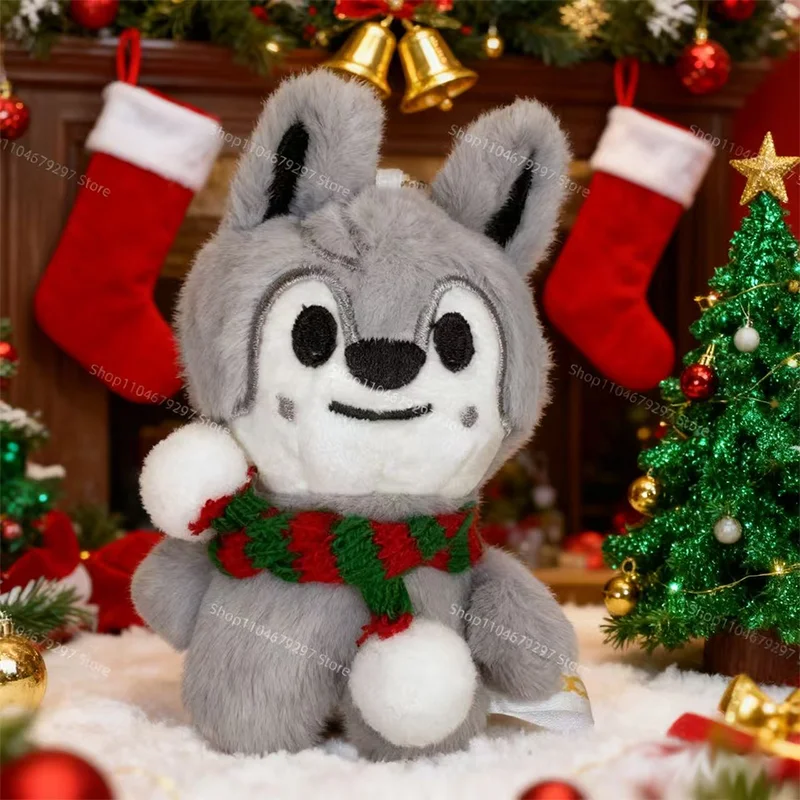 SKZOO الضالة الاطفال المفاتيح وشاح أحمر وأخضر مع كرات صوفية SKZOO المشجعين الشتاء جو جديد عيد الميلاد هدية للأطفال #2