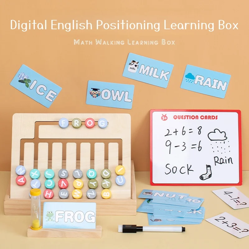 Digital English Learning Box: Build words, solve math problems, and practice cognitive skills—kids learn through play with this