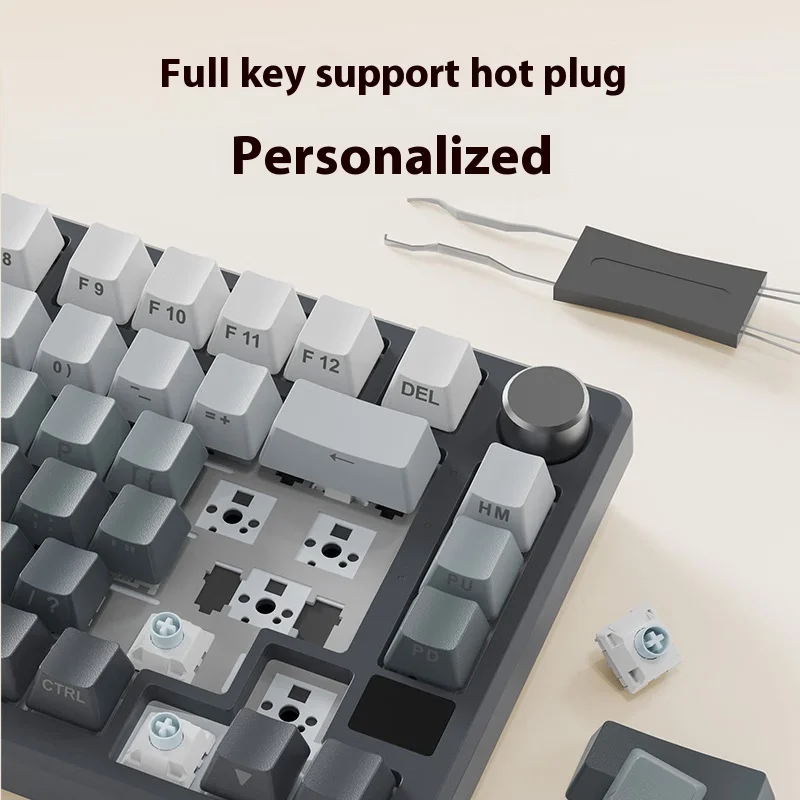 Rk S75 Mechanical Keyboard Tri Mode Rgb Bluetooth Wireless Gaming Keyboard Custom Gasket Hotswap For Pc Gamer Accessories Gift