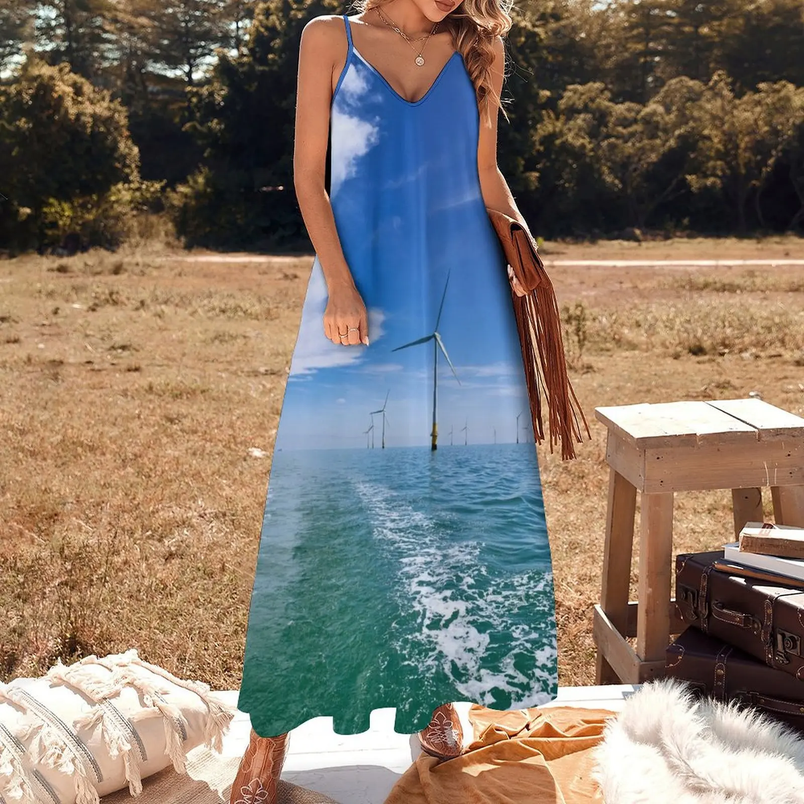 Kentish Flats Offshore Wind Farm Sleeveless Dress summer woman dress 2025 dress summer Womens dresses