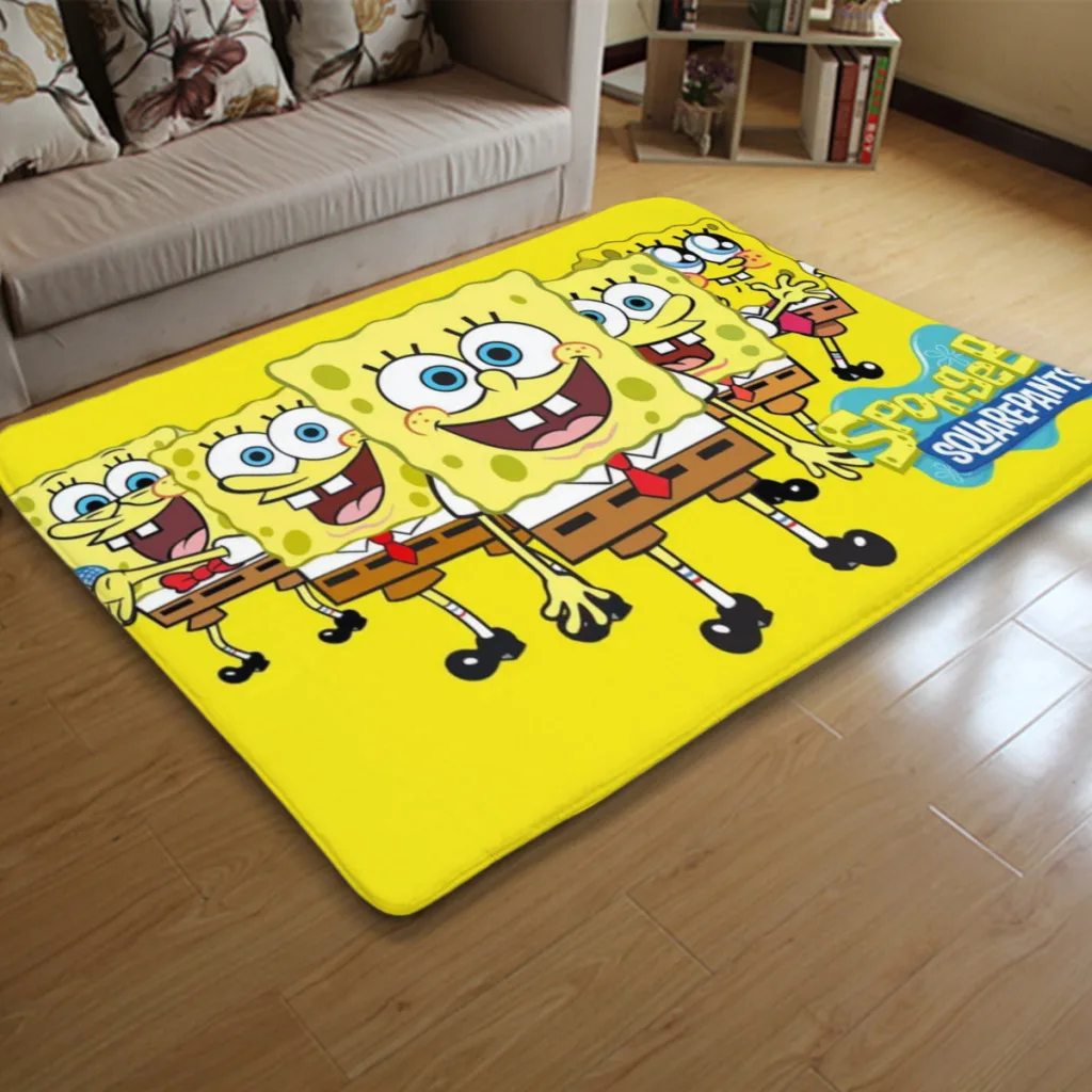 SpongeBob SquarePants Living Room Rug  Carpet Flannel Slip Mat Decor Aesthetic