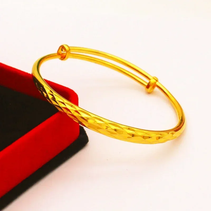 Pulsera de Latón chapado en oro para mujer, joyería de oro y arena de Vietnam, accesorios de moda de pie largo