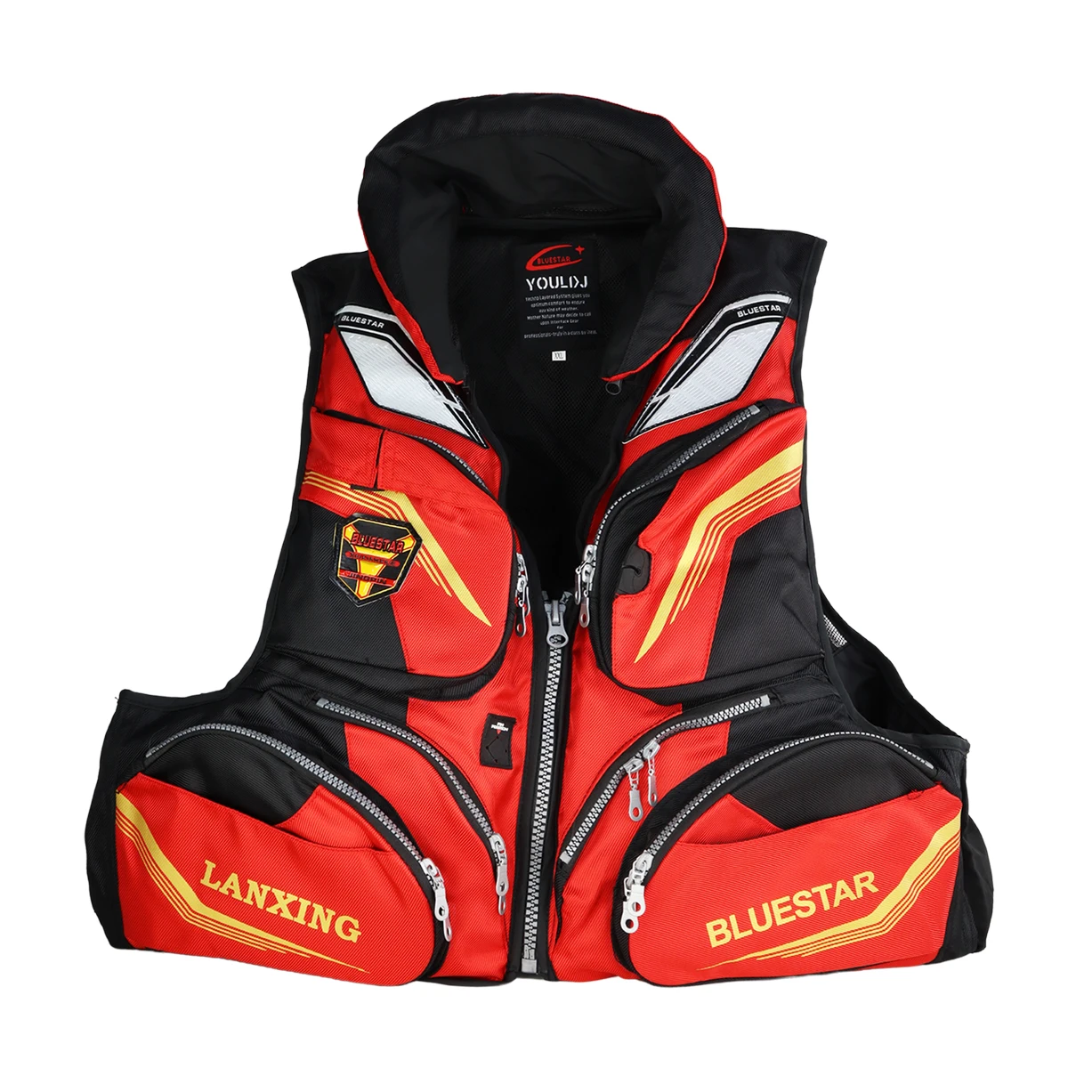 ZYZ Men Rock Fishing Jacket Multi-function Buoyancy Vest Buoyancy Greater than 7.5kg Outdoors Sports Boating Fishing Clothes