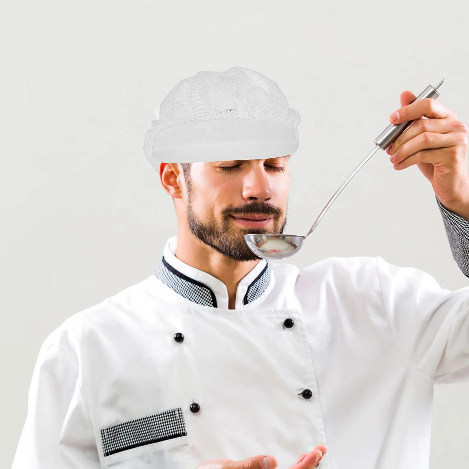 

Chef Hats Kitchen Hat Waiter Uniform Cap Cotton Breathable Restaurant Cook Cap Lightweight Comfortable Food Service Hat