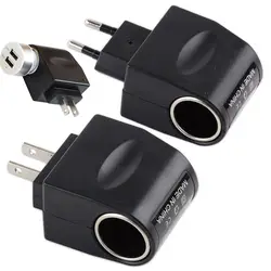 Adapter AC z gniazdo samochodowe ładowarka z wtyczką EU samochodowymi 220V AC do 12V DC do użytku w urządzenia elektroniczne samochodowym w domu