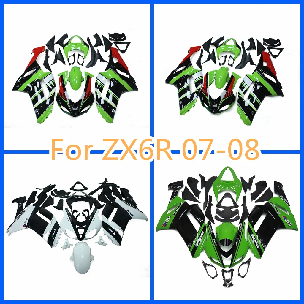 

Motorcycle Fairing Kit for Kawasaki Ninja ZX-6R 07 08 ZX6R 2007 2008 ZX 6R Body Rebuild Street Sport Bodywork Parts