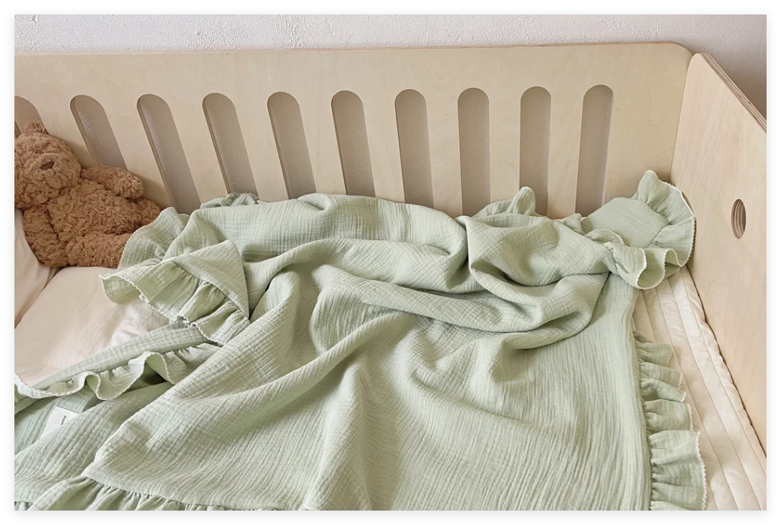 SummerBaby Deken Pasgeboren Mousseline Inbakeren Dekens Voor Jongen Meisje Katoen Zachte Ruche Kwekerij Ontvangen Deken Voor Bed Wieg Quilt